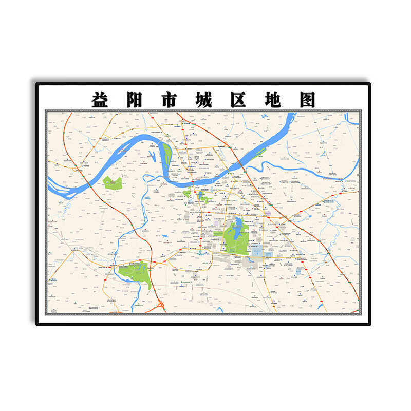 益陽市地圖1.1米行政信息交通路線劃分湖南省貼圖新款